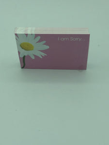 50 x I Am Sorry Greeting Card - White Daisy Decoration Floral Design