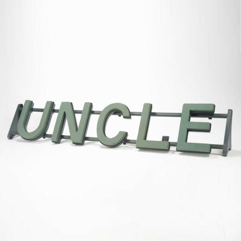 Uncle Plastic Backed Letter Frame Wet Foam Val Spicer LARGE ITEM