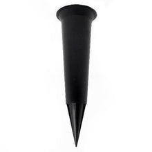 Load image into Gallery viewer, Black White Memorial Graveside Spike Flute - Butterfly Design - Fresh or Artificial Flowers