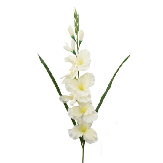 78cm Large Gladiolus Spray Ivory - Single Stem Artificial Flower ...