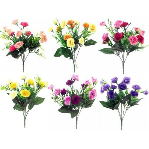 48 X 31cm Rose and Grass Bush - Assorted Colours - Full Box