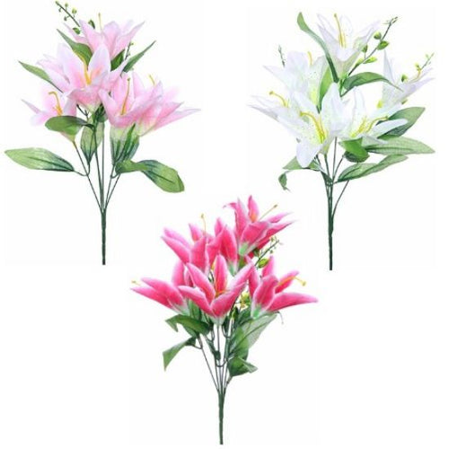 36 X Lily Bush (6 Heads) - Assorted Colours - Full Box