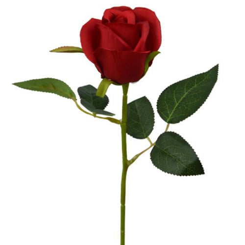 30cm Single Short Stem Red Rose