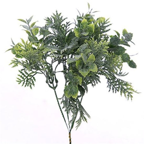 22cm Plastic Fern and Leaf Greenery Pick