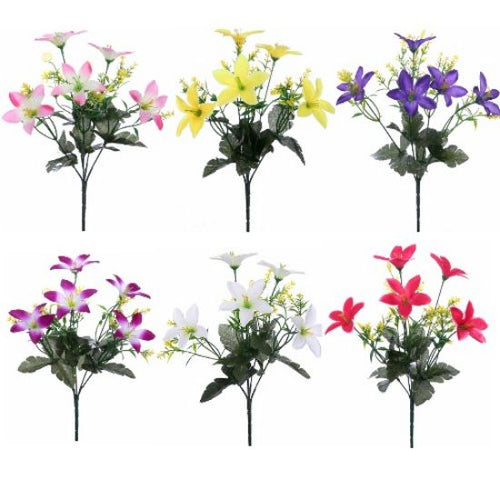 36 x 31cm Mini Lily Bush - Assorted Colours - Full Box