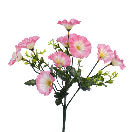 30cm Pink / Ivory Morning Glory Bush - Artificial Flower