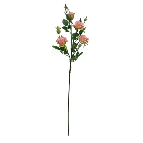 72cm Pink Spray Rose  - Artificial
