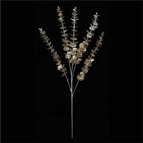86cm Large Gold Glossy Glitter Eucalyptus Spray - Christmas Xmas Artificial (XB28)