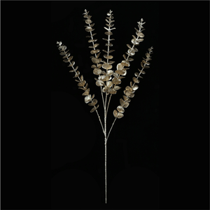 86cm Large Gold Glossy Glitter Eucalyptus Spray - Christmas Xmas Artificial (XB28)