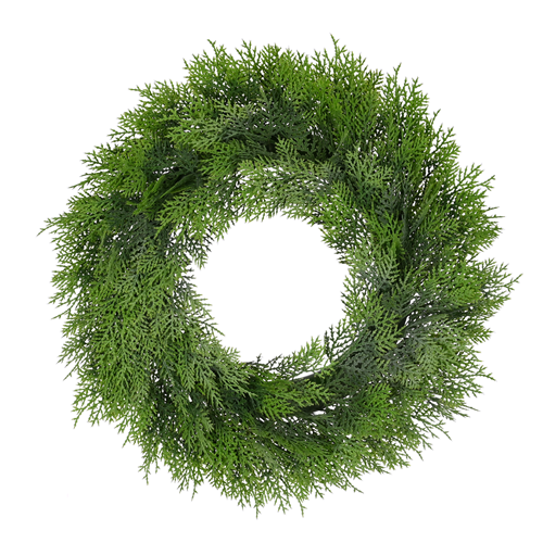 46cm (18 Inch) Conifer Wreath Light Green - Artificial Christmas