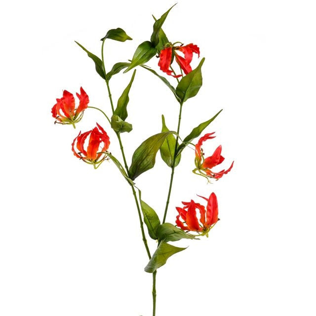 90cm Orange Gloriosa Spray - Artificial Flower