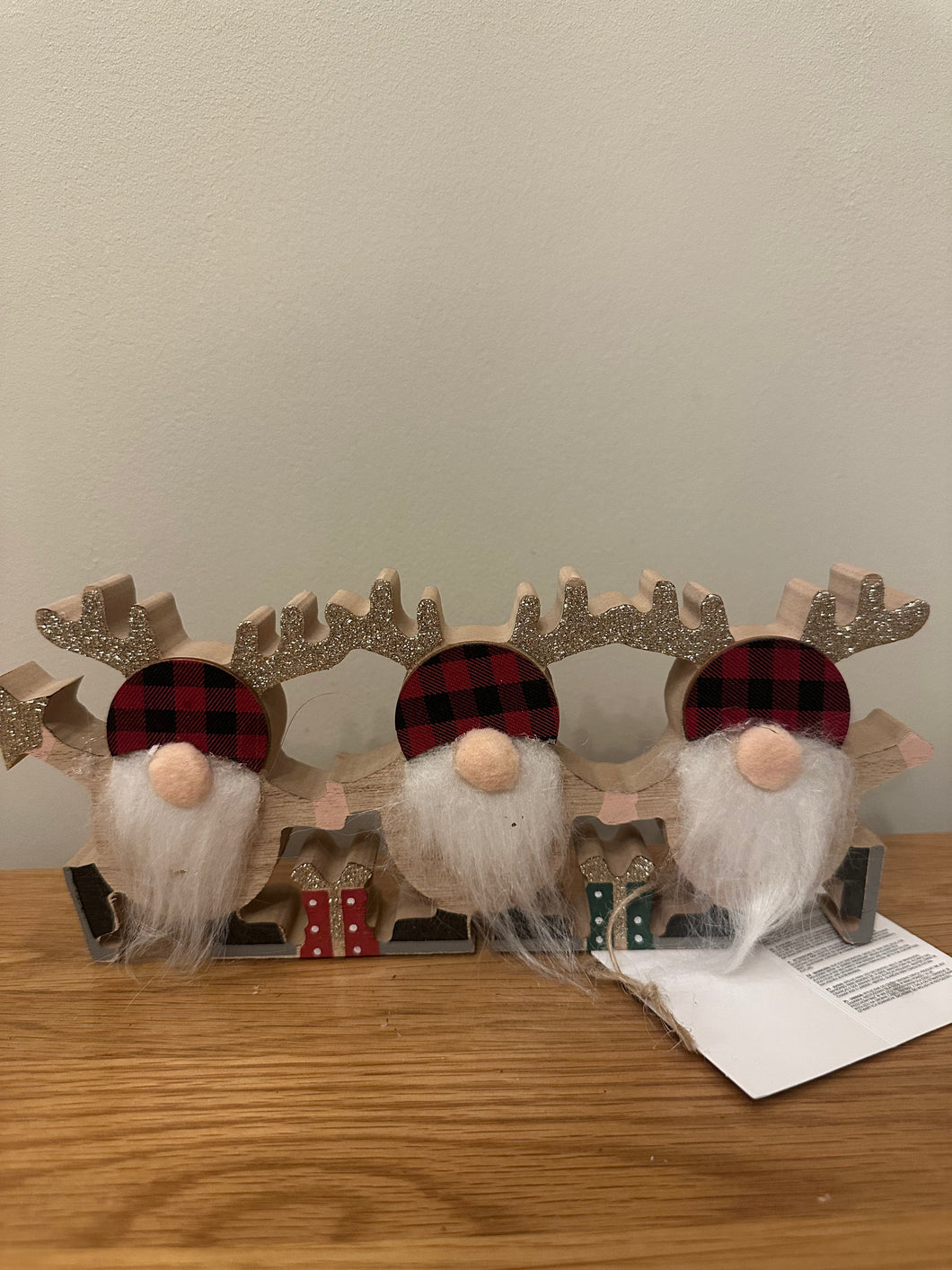 FLASH SALE PRODUCT - 23cm Gonk Christmas Wooden Sign