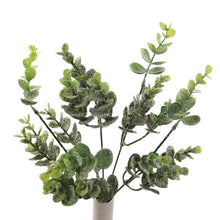 Load image into Gallery viewer, 48 x 36cm Plastic Eucalyptus Bunch - Mixed Silver Frosted - Full Box