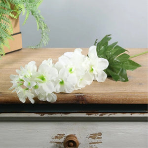 77cm Garden Delphinium Spray Ivory - Artificial Flower Single Stem