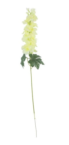 77cm Garden Delphinium Spray Yellow - Artificial Flower Single Stem