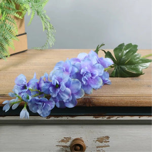 77cm Garden Delphinium Spray Blue - Artificial Flower Single Stem