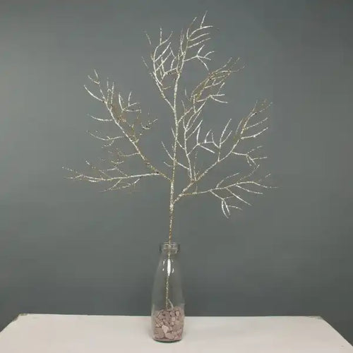 65cm Gold Glitter Twig Branch - Christmas Xmas Artificial Greenery  (XB34)