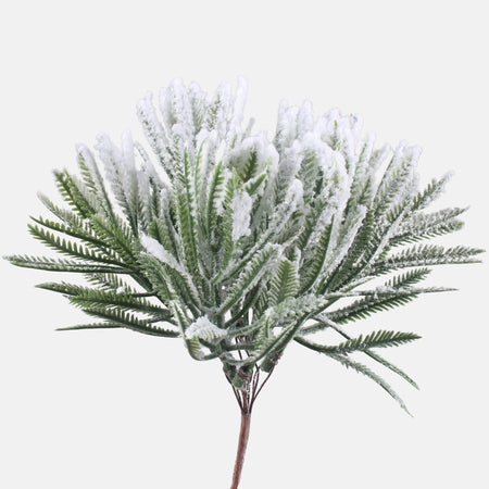 18cm Snow Covered Cypress Greenery Pick  - Christmas Artificial Xmas (XB18)