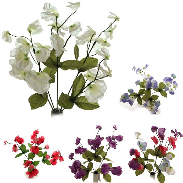 38cm Sweetpea Bush- Artificial Silk Flower – Titleys Flowers / Direct ...