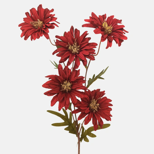 75cm Burgundy Dahlia Single Stem -  Artificial Flower
