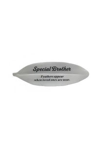 White Resin Memorial Feather Plaque - Feathers Appear When Loved Ones Are Near