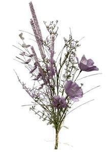 6 X 65cm Deluxe Lilac Artificial Flower Bunches with Foliage - Full Box