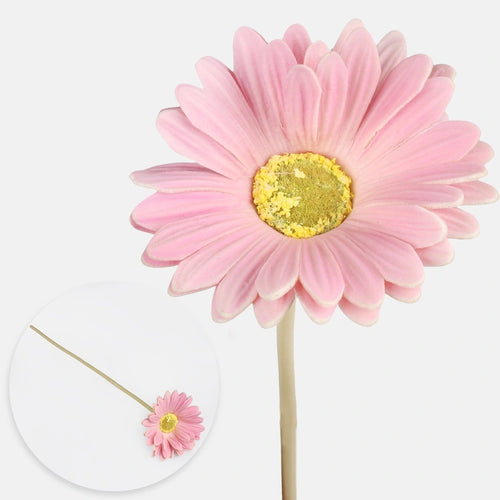 37cm Gerbera Light Pink - Single Stem Artificial Flower