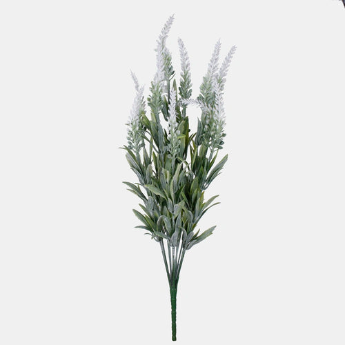 52cm Artificial White Lavender Bouquet