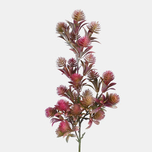 60cm Burgundy Thistle Single Stem -  Artificial Flower