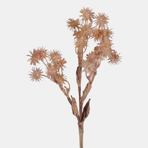 46cm Artificial Brown Thistle Single Stem - Autumn
