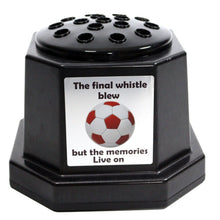 Load image into Gallery viewer, Memorial Grave Flower Pot Vase Hex Graveside Black Insert - INCLUDES FREE STICKER