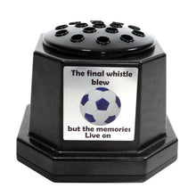 Load image into Gallery viewer, Memorial Grave Flower Pot Vase Hex Graveside Black Insert - INCLUDES FREE STICKER