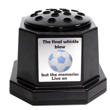 Load image into Gallery viewer, Memorial Grave Flower Pot Vase Hex Graveside Black Insert - INCLUDES FREE STICKER