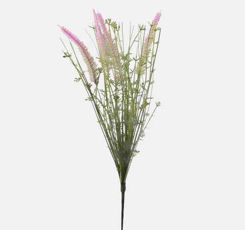 50cm Lilac Grass Bunch with Foliage - Artificial Flower