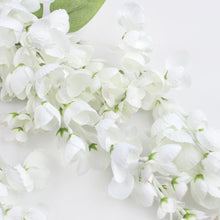 Load image into Gallery viewer, 100cm White Trailing Wisteria - Artificial Single Stem