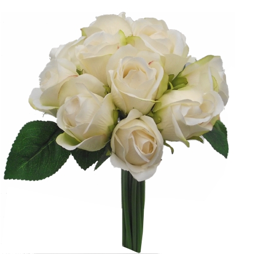 27cm Large Rosebud Bundle Cream - 11 Heads - Artificial Flower