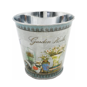 10cm Garden Herbs Metal Pot