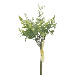 32cm Foliage Greenery Bundle White Green - Artificial