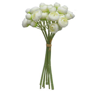 30cm Ivory Mini Ranunculus Bundle - Artificial Flower