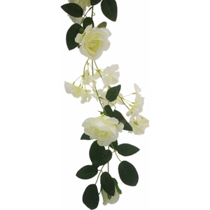 182cm Ivory Rose and Hydrangea Garland