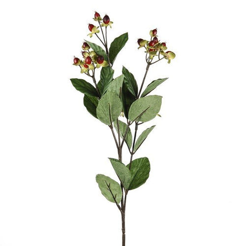 72cm Artificial Red Hypericum Berry Spray