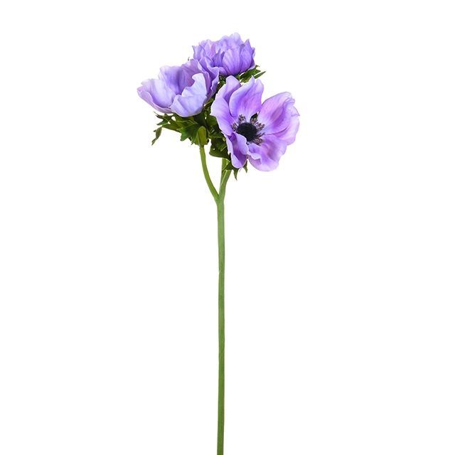 46cm Lilac Single Stem Anemone - Artificial Flower Christmas