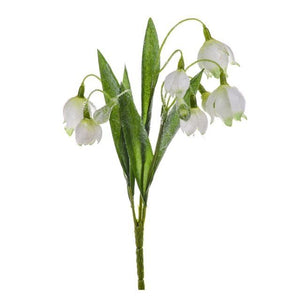 30cm White Snowdrop Spray - Artificial Flower