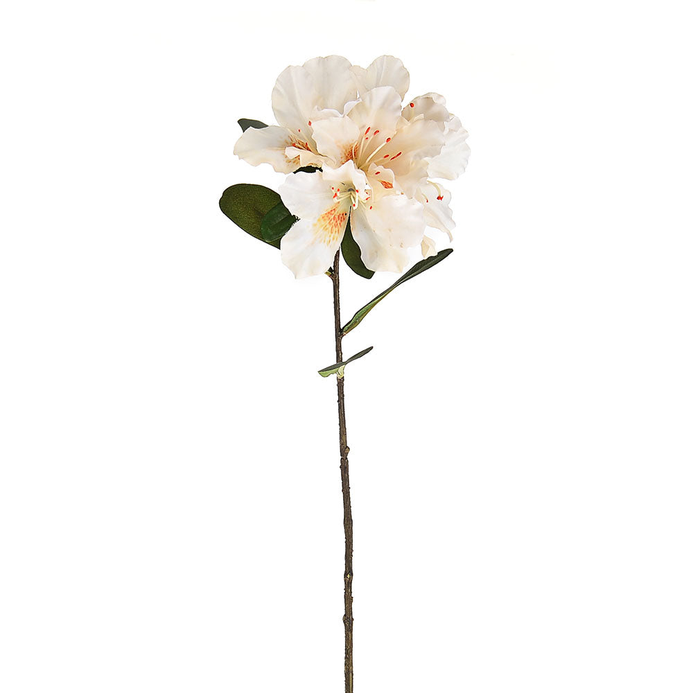 64cm Rhododendron Spray Cream - Single Stem Artificial Flower