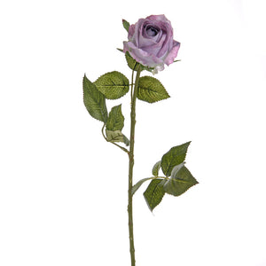 55cm Real Touch Rose Bud Purple - Artificial Flower