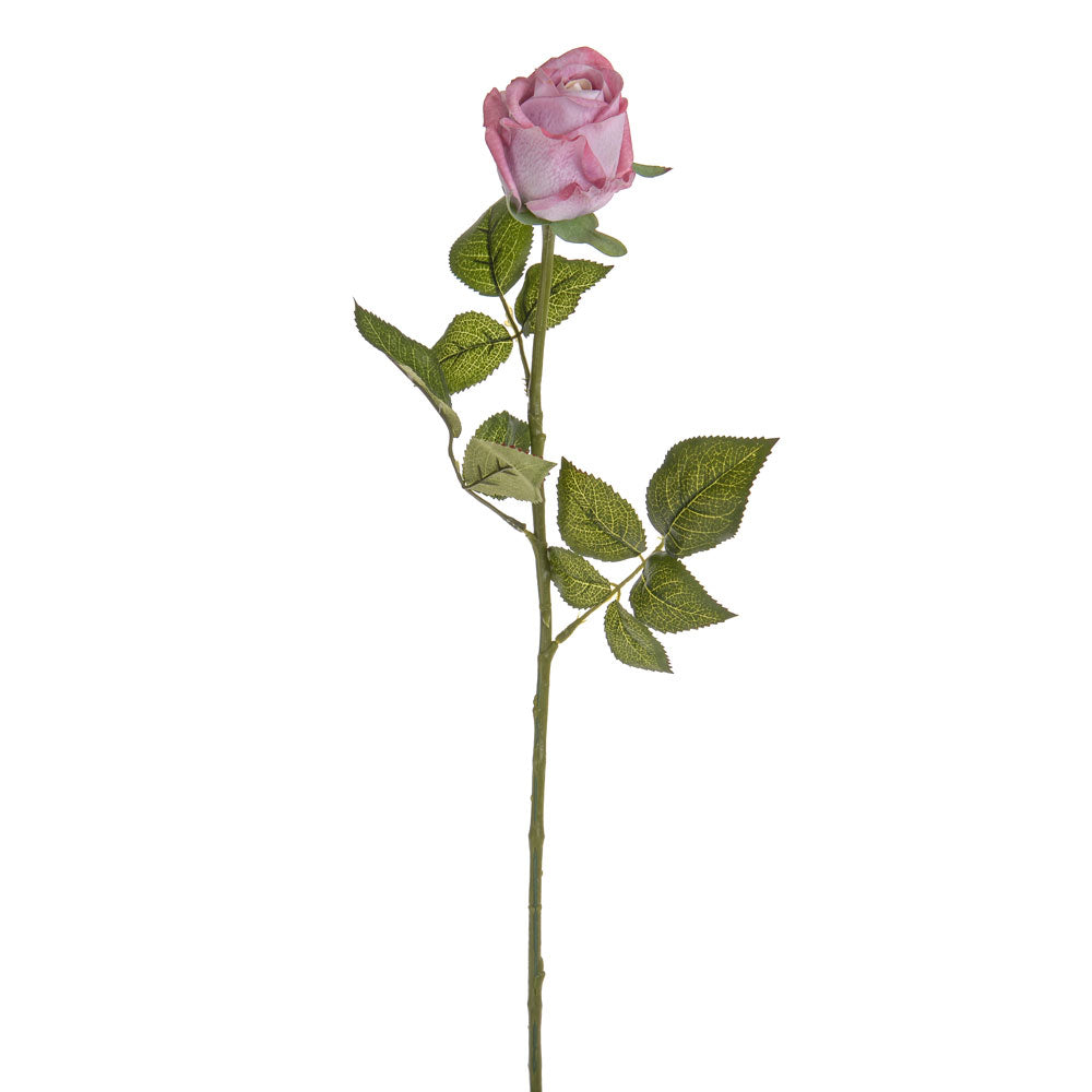 55cm Real Touch Rose Bud Pink - Artificial Flower