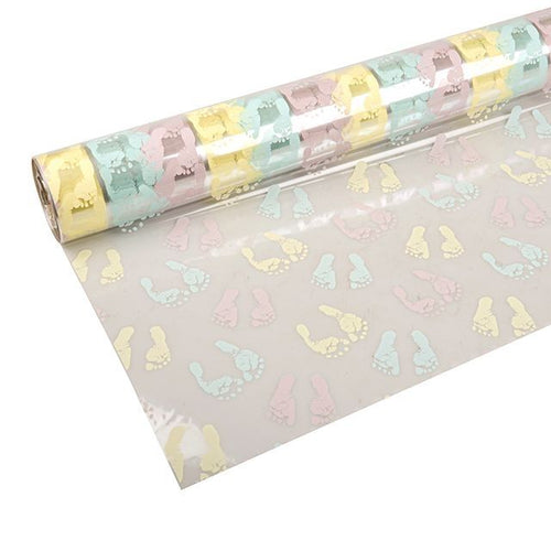 80cm x 100m Hello Little One New Baby Cellophane - LARGE ITEM