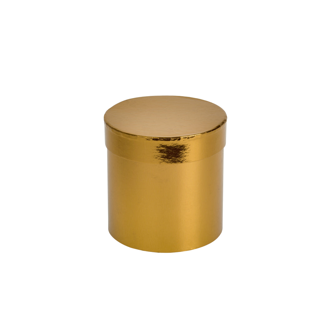 14cm x 13cm Small Hat Box - Metallic Gold