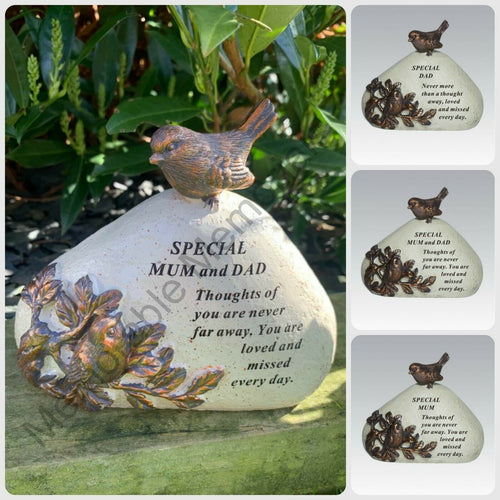 Memorial Bronze 3D Bird Plaque Stone Plaque Tribute Graveside Ornament Garden