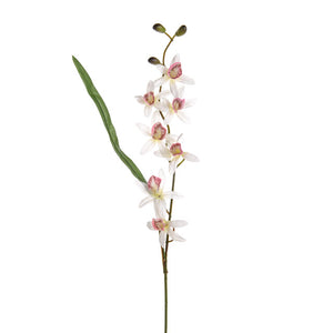 80 cm Artificial Mini White Orchid Stem